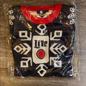 Miller Lite 2019 ugly holiday sweater